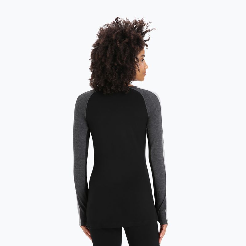 Bluza termoaktywna damska icebreaker ZoneKnit 260 jet hthr/black/metro hthr/cb 3