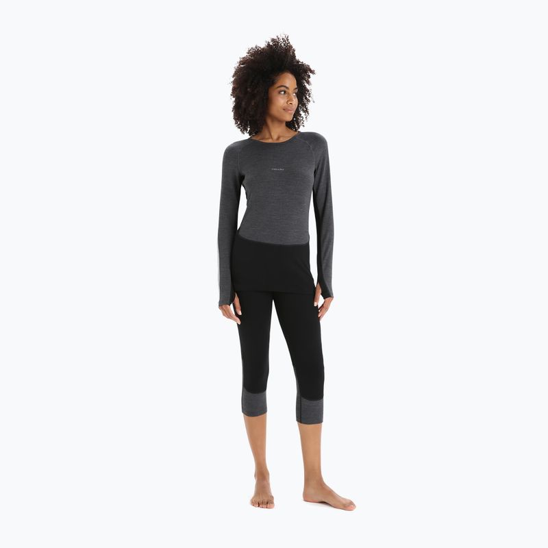 Bluza termoaktywna damska icebreaker ZoneKnit 260 jet hthr/black/metro hthr/cb 2