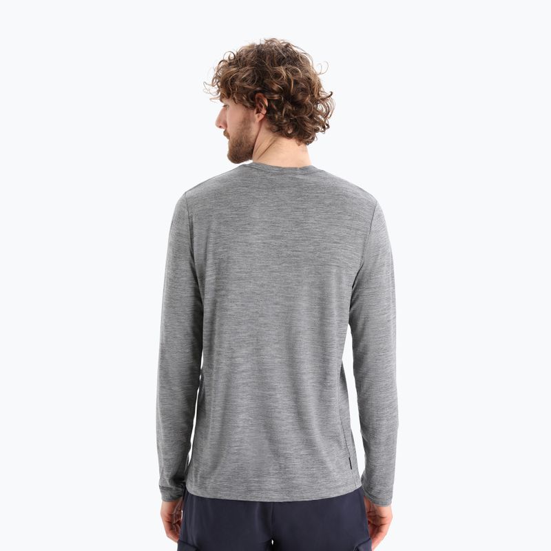 Longsleeve trekkingowy męski icebreaker Tech Lite II Skiing Yeti gritstone heather 2
