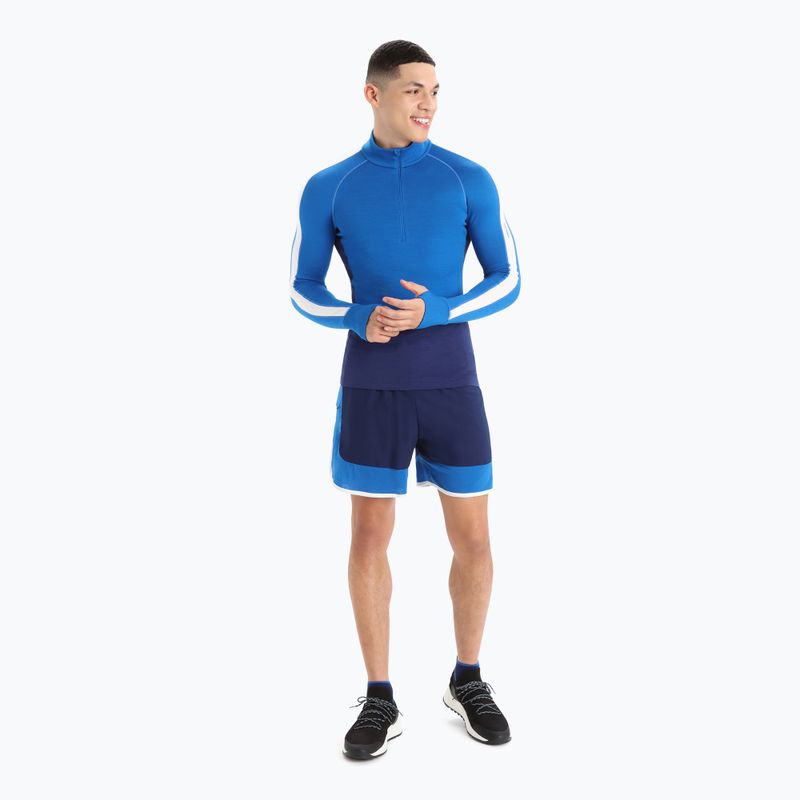 Bluza termoaktywna męska icebreaker ZoneKnit 260 Half Zip lazurite/royal navy/snow/cb 2