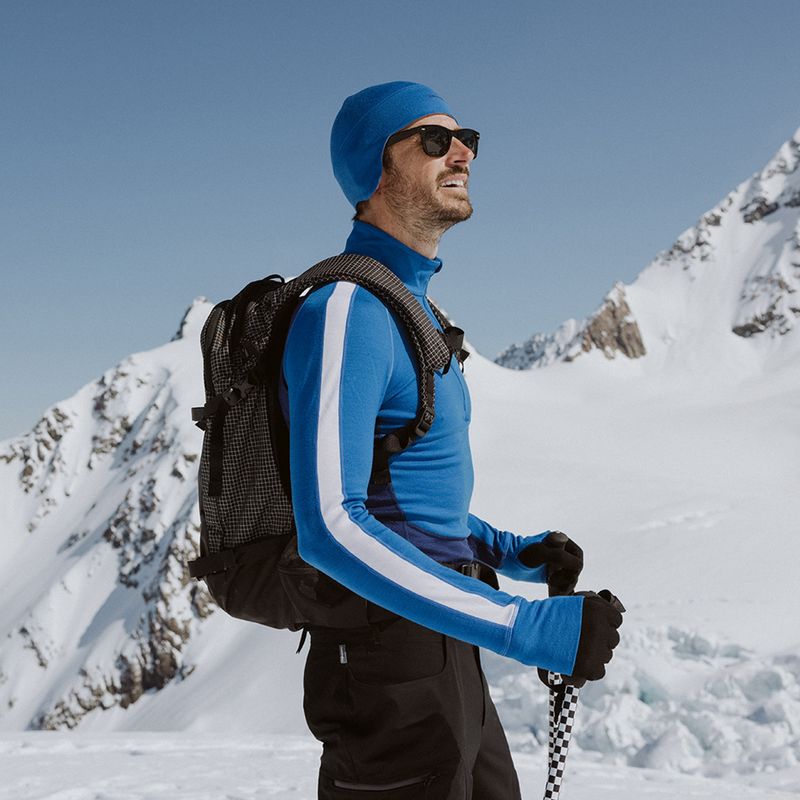 Bluza termoaktywna męska icebreaker ZoneKnit 260 Half Zip lazurite/royal navy/snow/cb 9