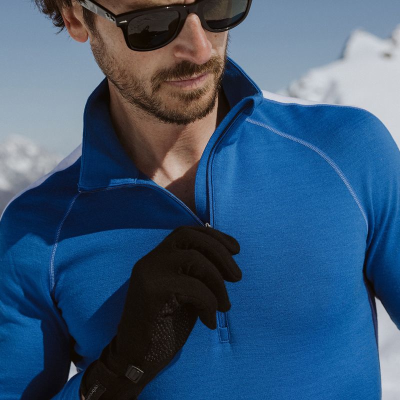 Bluza termoaktywna męska icebreaker ZoneKnit 260 Half Zip lazurite/royal navy/snow/cb 13