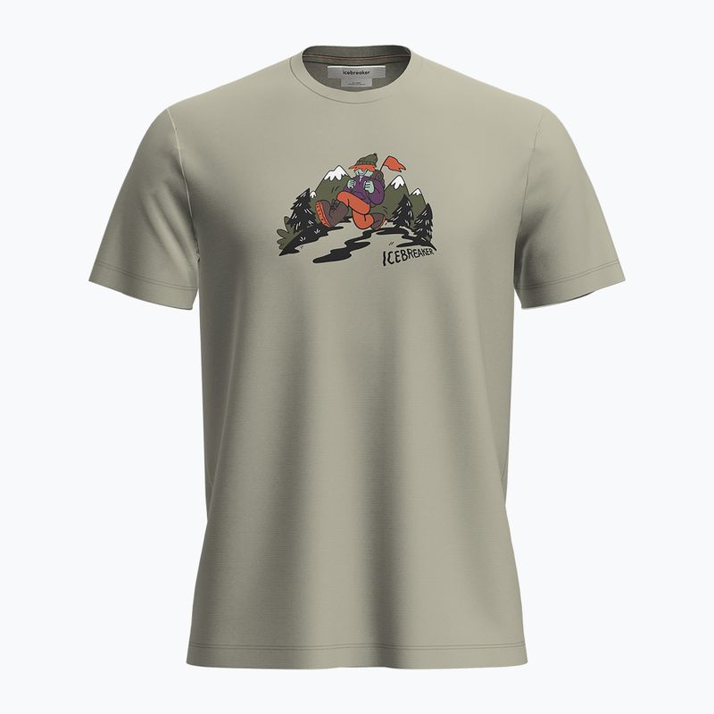 Koszulka trekkingowa męska icebreaker Merino 150 Tech Lite SS Tee Catch Me Outside ashen