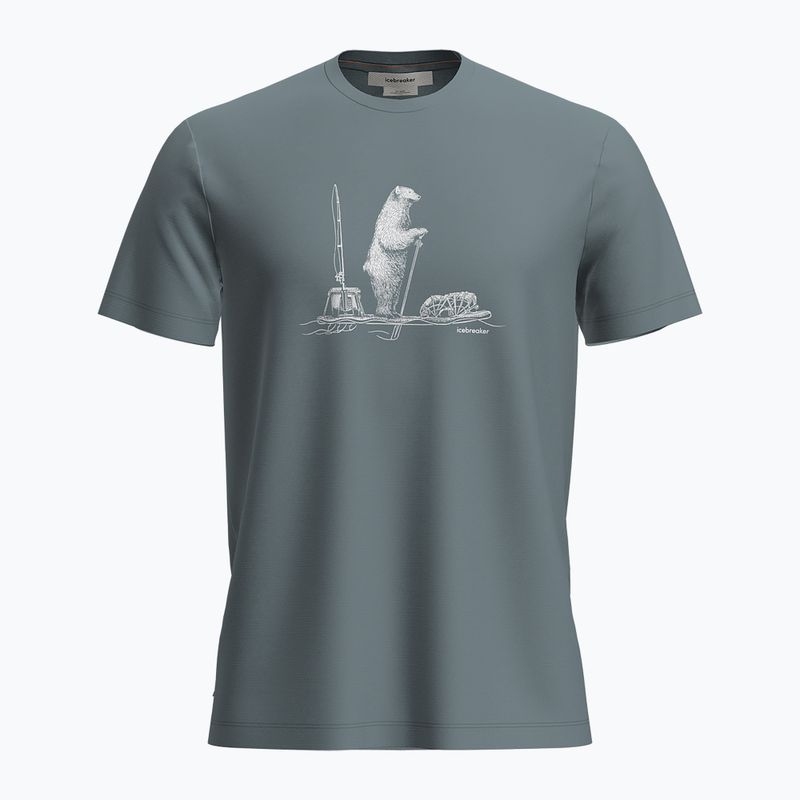 Koszulka trekkingowa męska icebreaker Marino 150 Tech Lite SS Tee Polar Paddle blue ash
