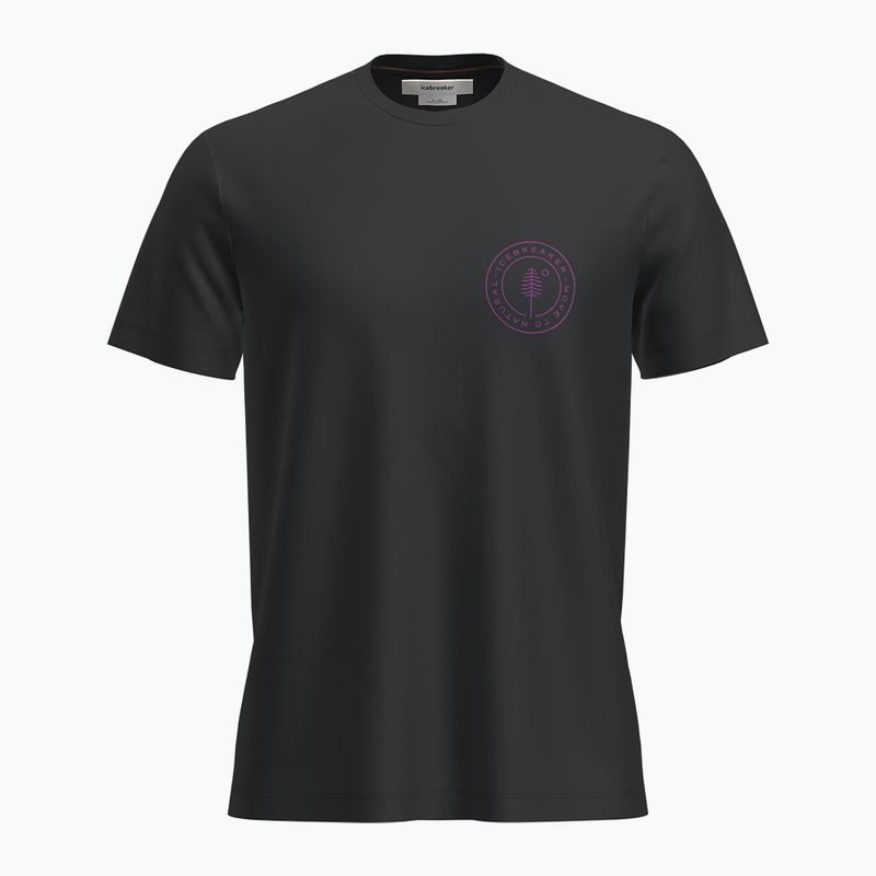 Koszulka trekkingowa męska icebreaker Merino 150 Tech Lite SS Tee Hike Naturall black