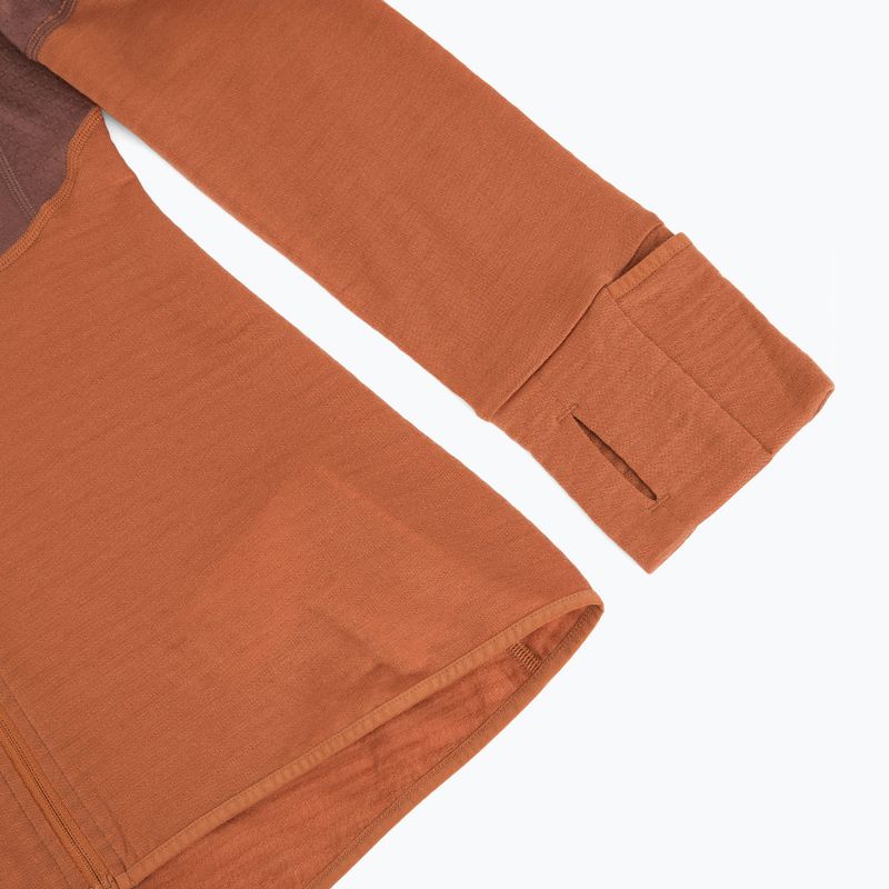 Bluza trekkingowa damska icebreaker Merino 200 Realfleece Descender Zip Hoodie dusty clay 4