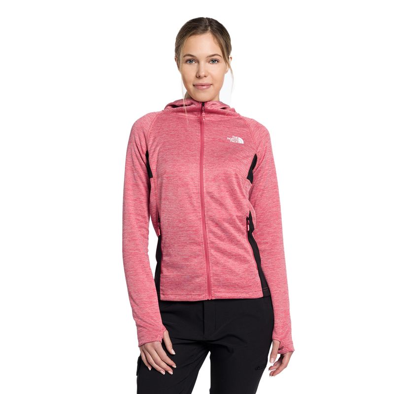 Bluza trekkingowa damska The North Face AO Midlayer FZ sltrswhtheathr/blkhthr