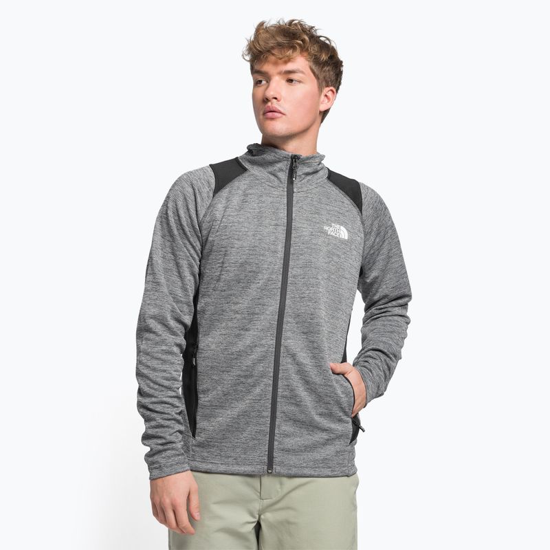 Bluza trekkingowa męska The North Face AO Midlayer FZ asphalt grey lghthtr/black