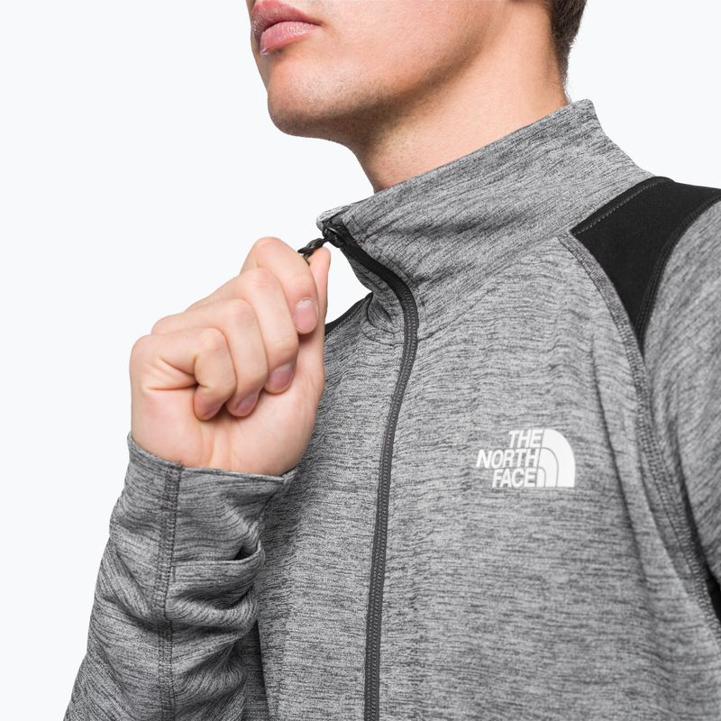 Bluza trekkingowa męska The North Face AO Midlayer FZ asphalt grey lghthtr/black 5