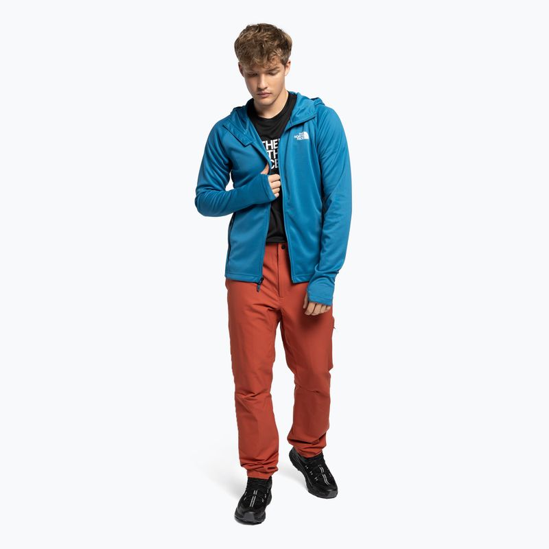 Bluza trekkingowa męska The North Face AO Midlayer FZ Hooded banff blue/monterey blue 2