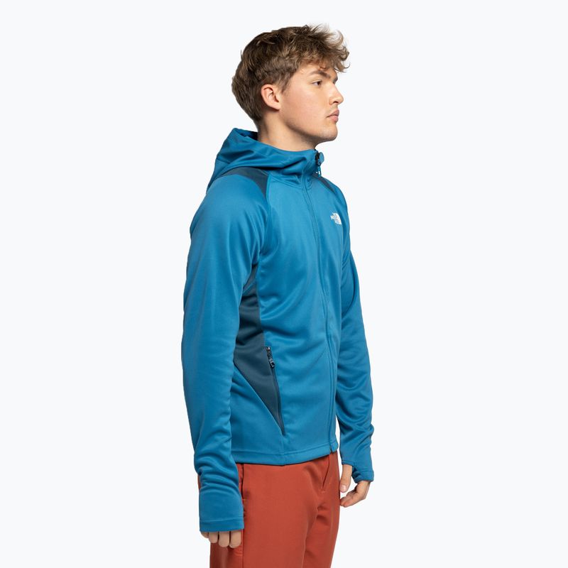 Bluza trekkingowa męska The North Face AO Midlayer FZ Hooded banff blue/monterey blue 3