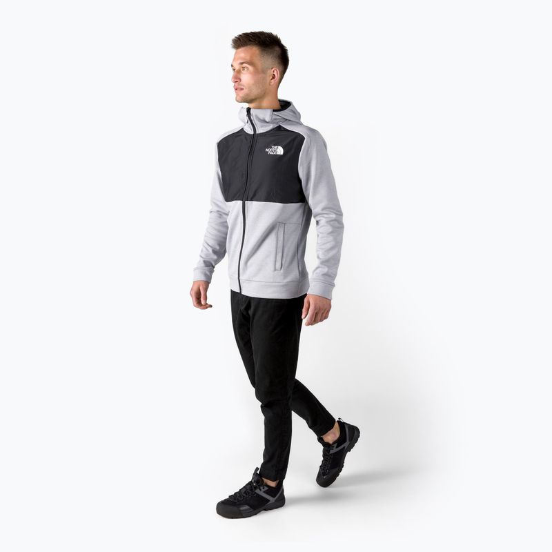 Bluza trekkingowa męska The North Face MA FZ light grey hthr/black 2