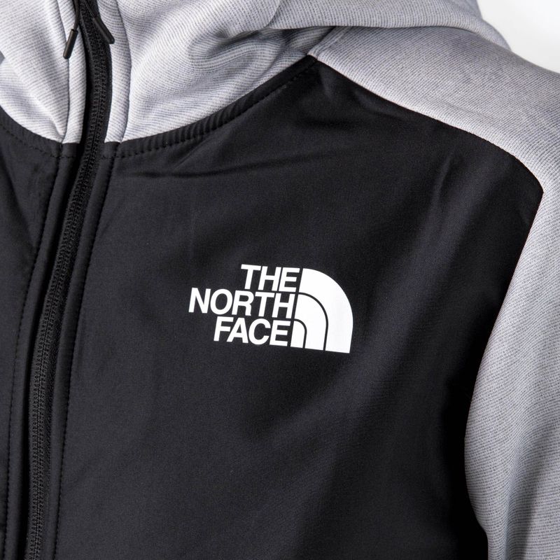 Bluza trekkingowa męska The North Face MA FZ light grey hthr/black 4
