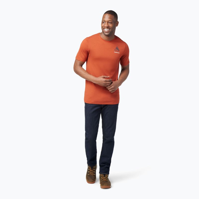 Koszulka trekkingowa męska Smartwool Wilderness Summit Graphic Tee Slim Fit picante 7