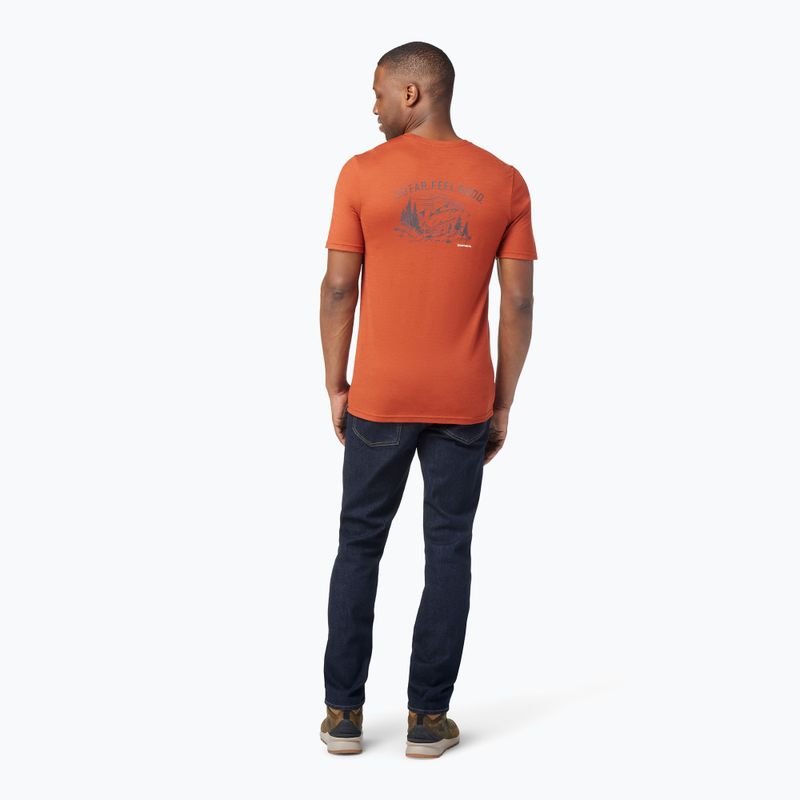 Koszulka trekkingowa męska Smartwool Wilderness Summit Graphic Tee Slim Fit picante 8
