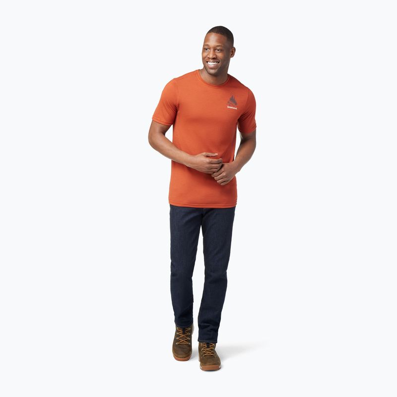 Koszulka trekkingowa męska Smartwool Wilderness Summit Graphic Tee Slim Fit picante 2