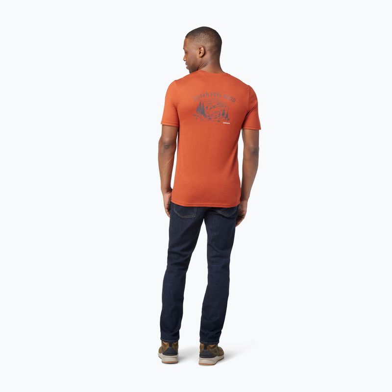 Koszulka trekkingowa męska Smartwool Wilderness Summit Graphic Tee Slim Fit picante 3