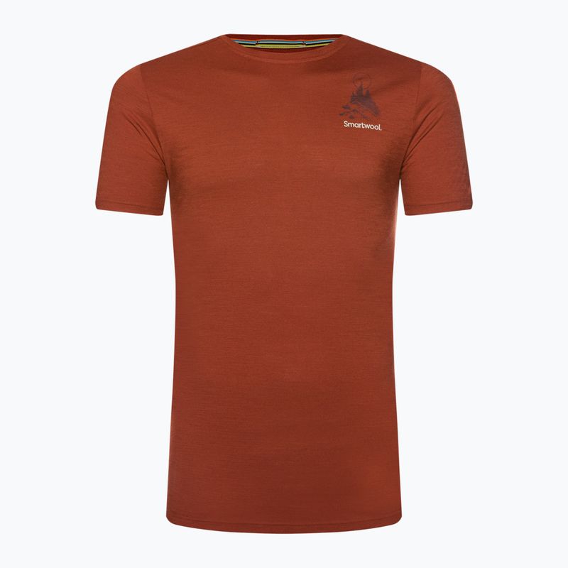 Koszulka trekkingowa męska Smartwool Wilderness Summit Graphic Tee Slim Fit picante 4
