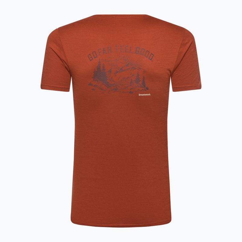 Koszulka trekkingowa męska Smartwool Wilderness Summit Graphic Tee Slim Fit picante 5