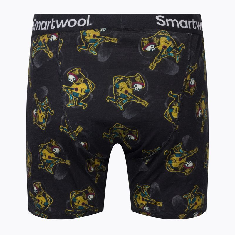 Bokserki termoaktywne męskie Smartwool Merino Print Boxer Brief Boxed black/multi 2