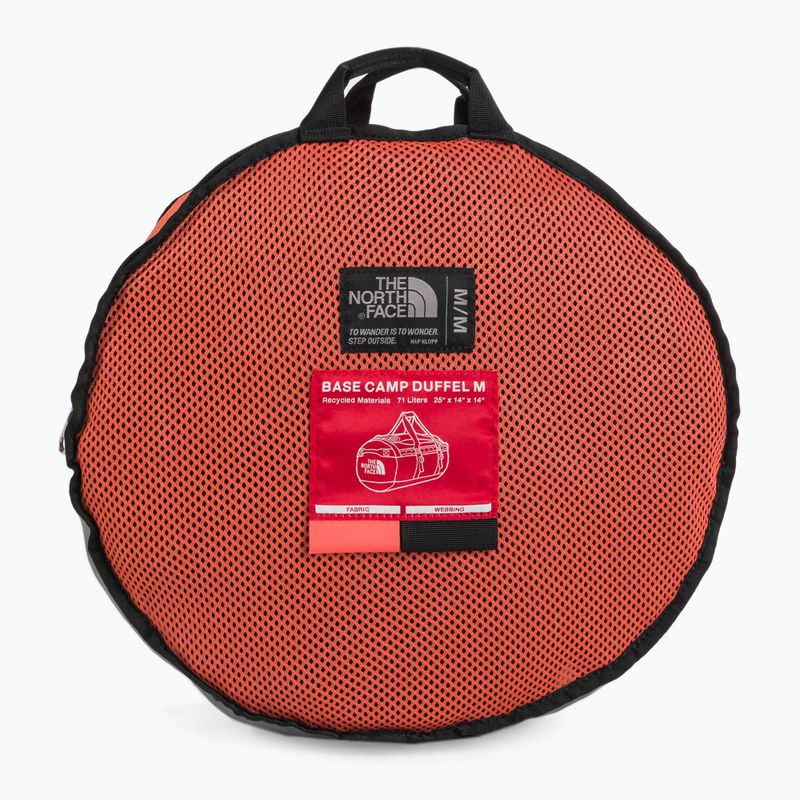 Torba podróżna The North Face Base Camp Duffel M 71 l retro orange/black 7