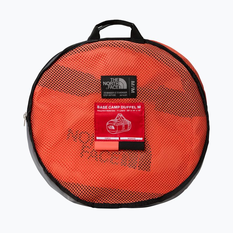 Torba podróżna The North Face Base Camp Duffel M 71 l retro orange/black 10