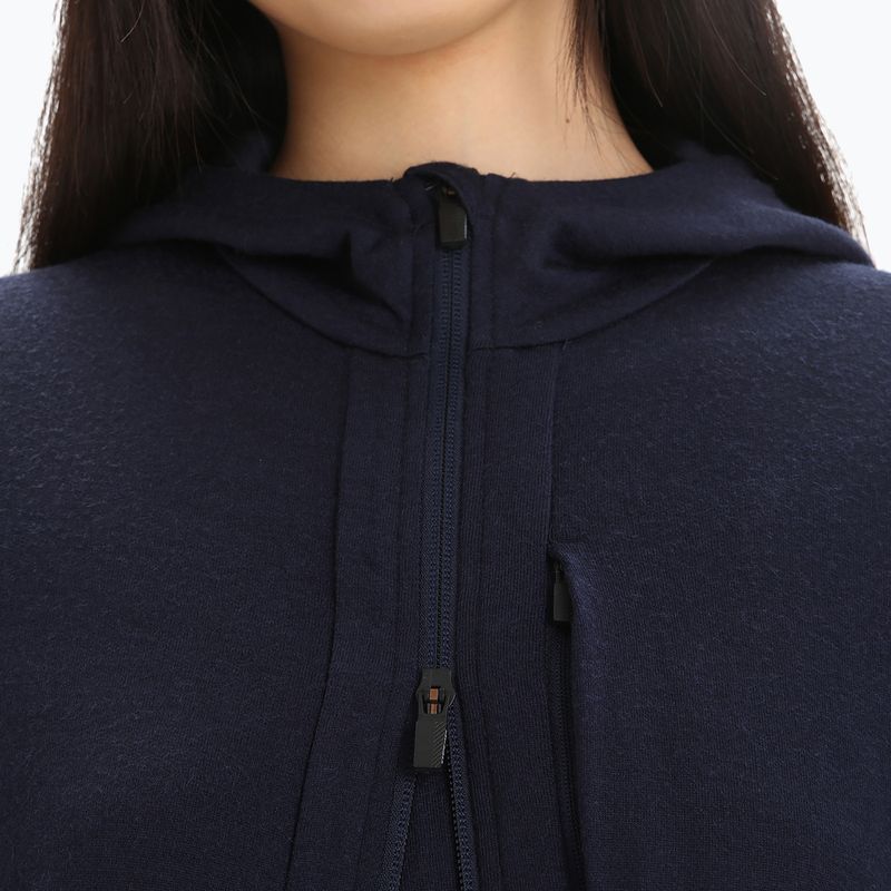 Bluza trekkingowa damska icebreaker Quantum III Zip Hood midnight navy 4