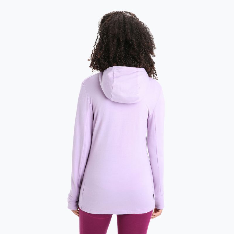 Bluza trekkingowa damska icebreaker Quantum III Zip Hood purple gaze 3