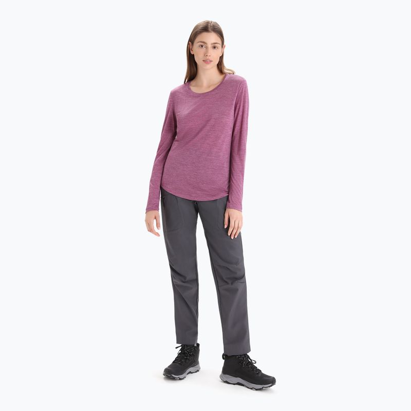 Longsleeve trekkingowy damski icebreaker Sphere II go berry 2