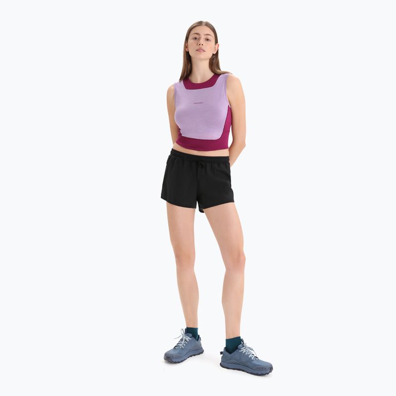 Koszulka termoaktywna damska icebreaker Zoneknit Cropped Bra-Tank purple gaze 2