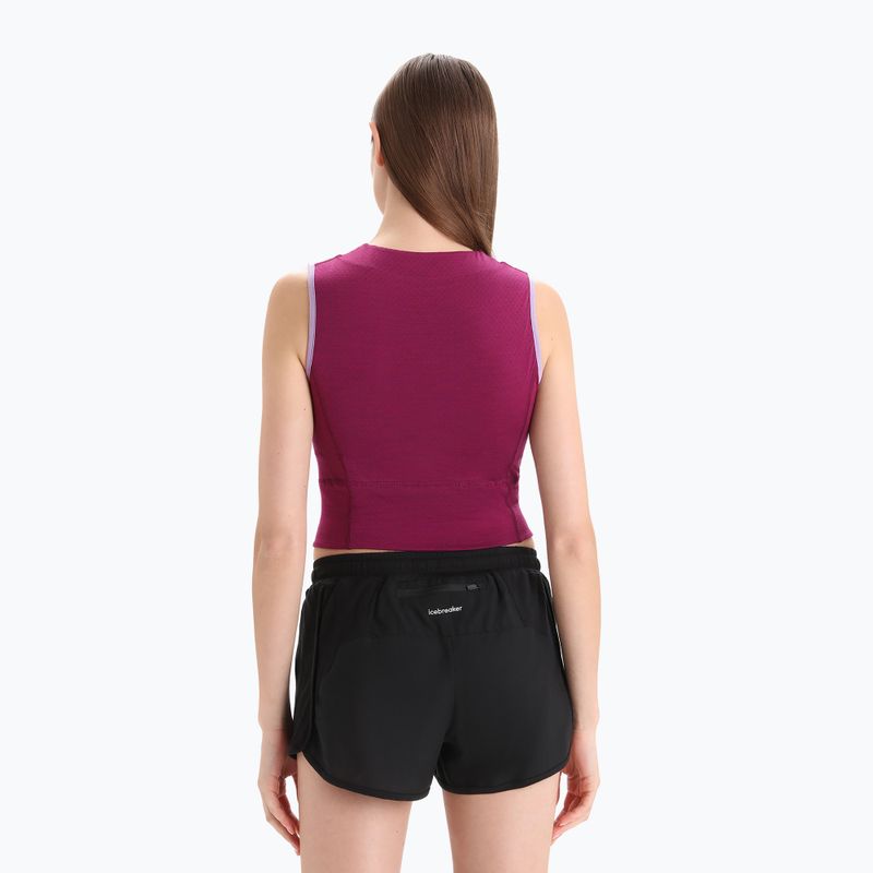 Koszulka termoaktywna damska icebreaker Zoneknit Cropped Bra-Tank purple gaze 9