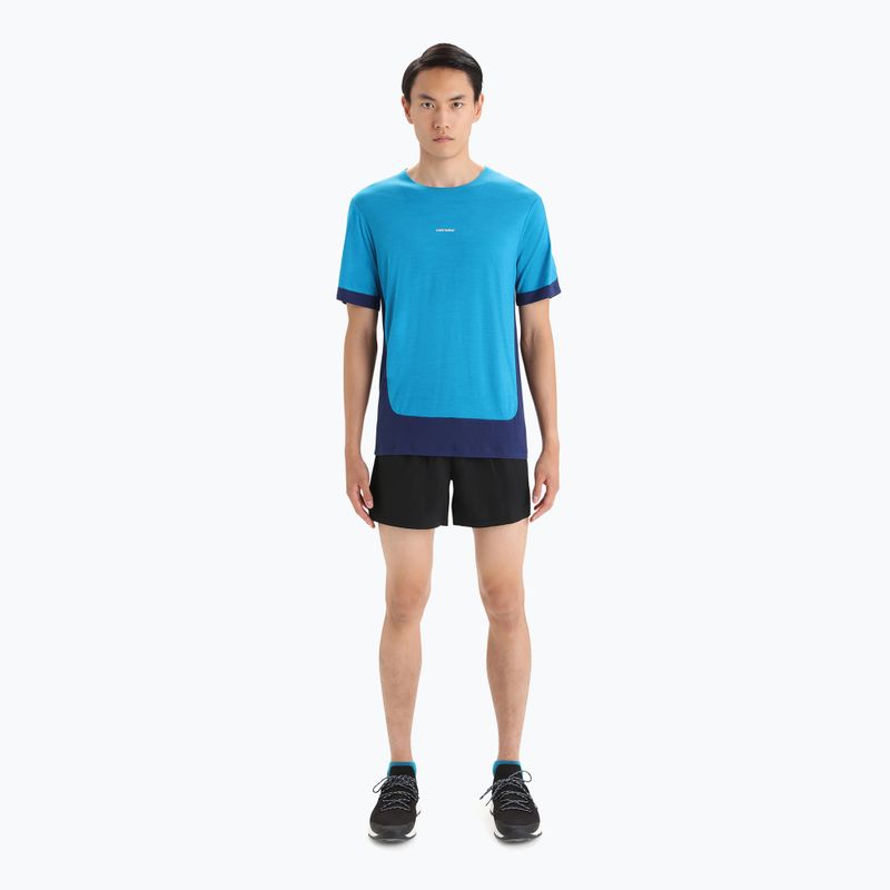 Koszulka trekkingowa męska icebreaker Zoneknit geo blue 2