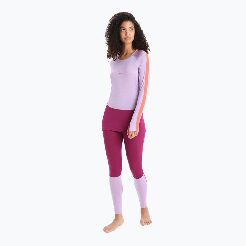 Bluza termoaktywna damska icebreaker 125 Zoneknit Crewe purple gaze 2