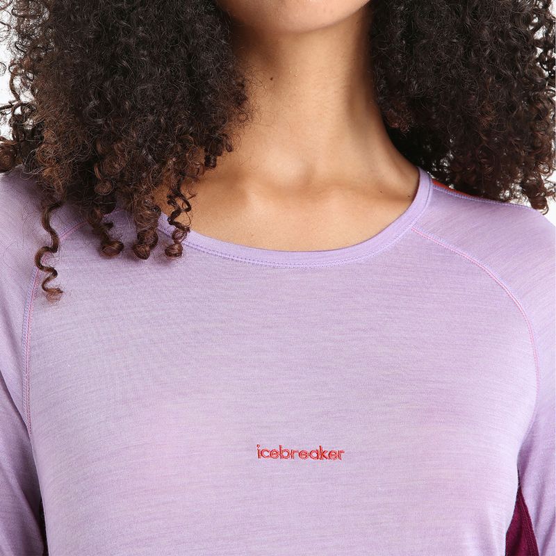 Bluza termoaktywna damska icebreaker 125 Zoneknit Crewe purple gaze 4