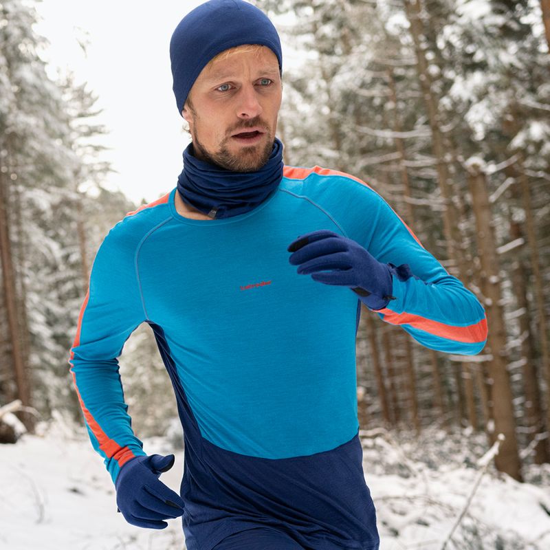 Bluza termoaktywna męska icebreaker 125 Zoneknit Crewe geo blue 9