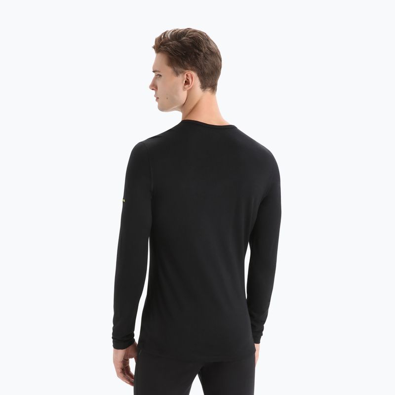 Longsleeve termoaktywny męski icebreaker 200 Oasis Crewe Ski Stripes black 3