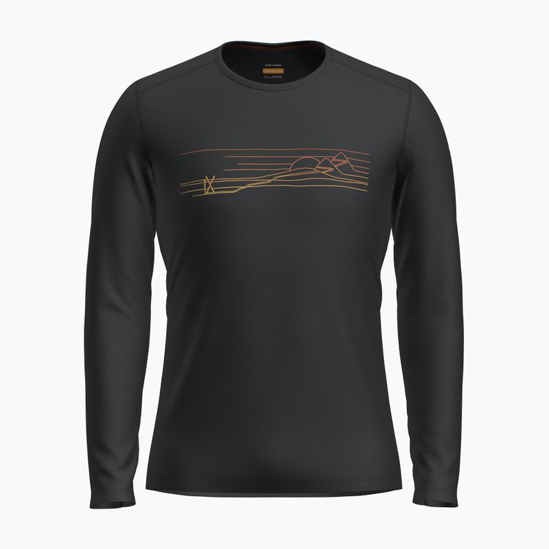 Longsleeve termoaktywny męski icebreaker 200 Oasis Crewe Ski Stripes black 6
