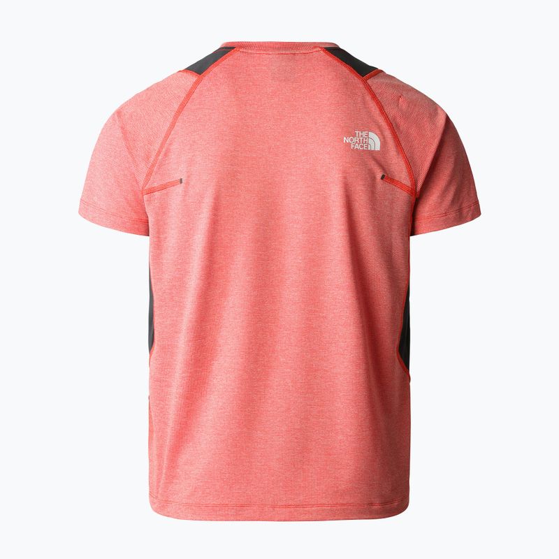 Koszulka trekkingowa męska The North Face AO Glacier fiery red white heather/asphalt grey 2