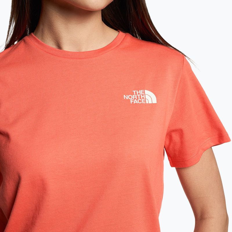 Koszulka trekkingowa damska The North Face Foundation Graphic retro orange 3