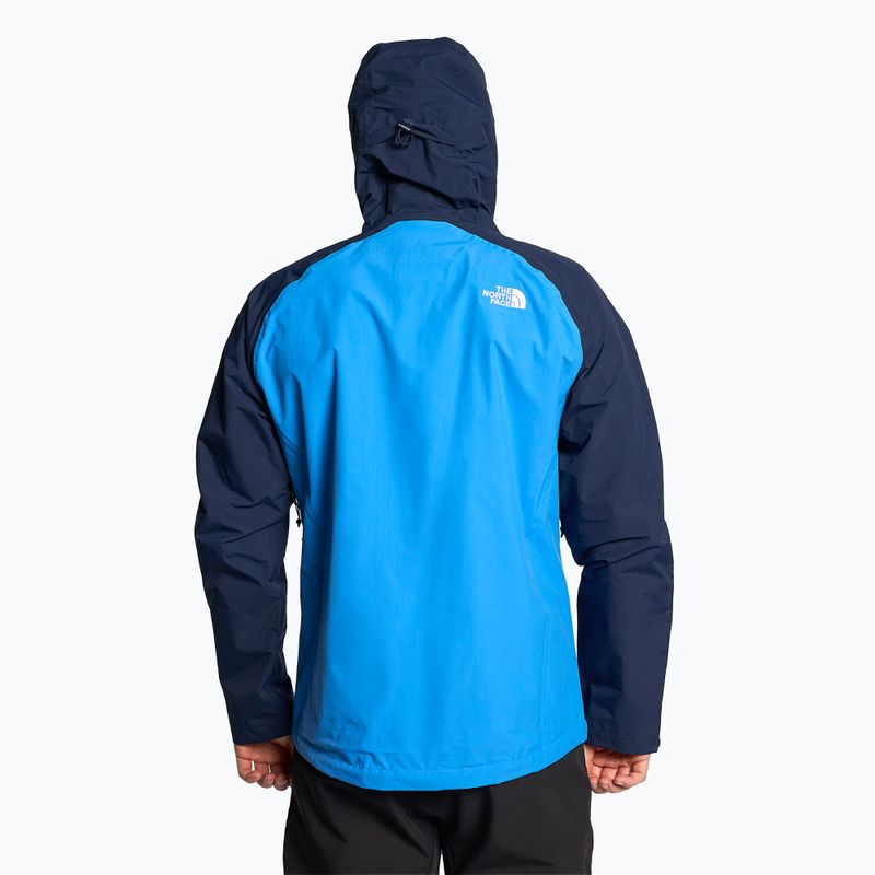 Kurtka przeciwdeszczowa męska The North Face Stratos super sonic blue/fiery red/summit navy 2