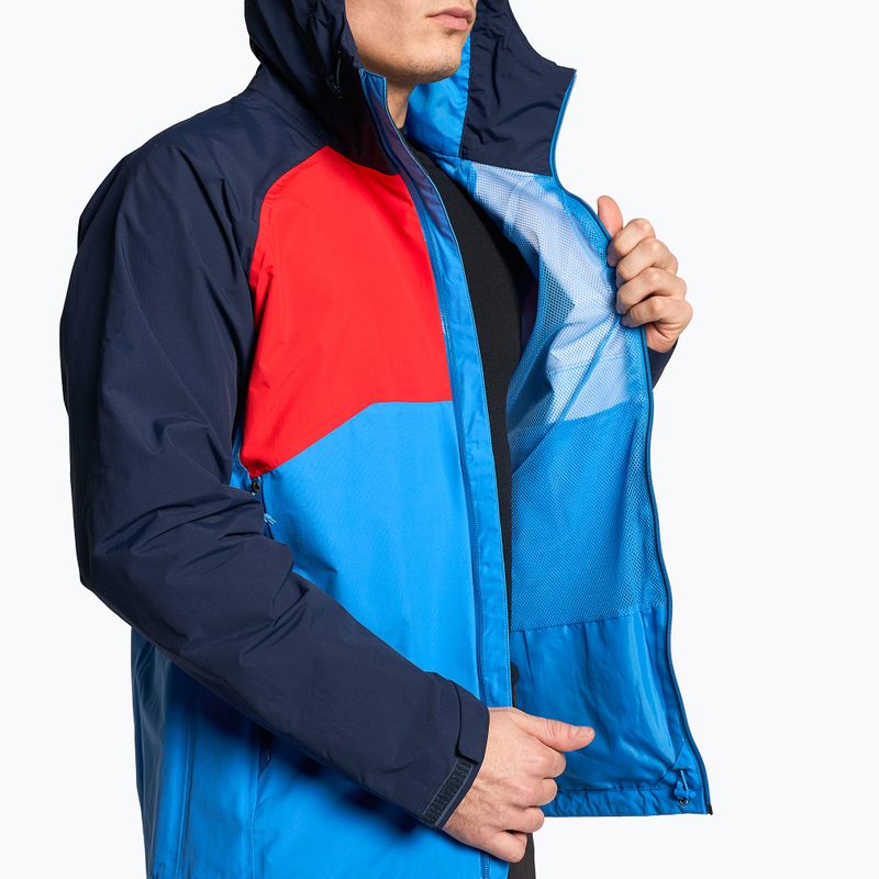 Kurtka przeciwdeszczowa męska The North Face Stratos super sonic blue/fiery red/summit navy 5