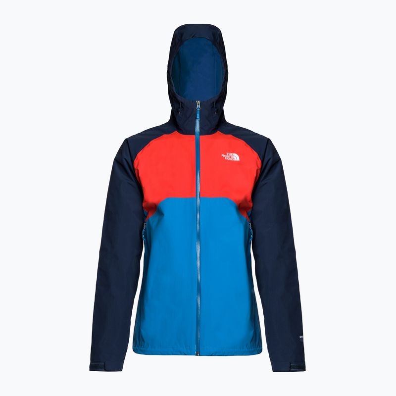 Kurtka przeciwdeszczowa męska The North Face Stratos super sonic blue/fiery red/summit navy 7