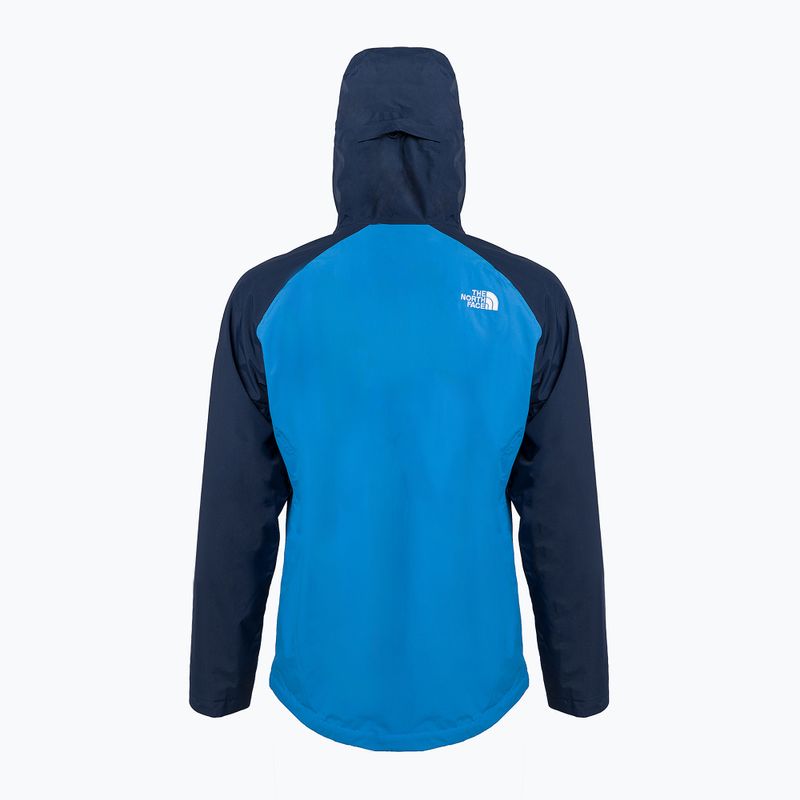 Kurtka przeciwdeszczowa męska The North Face Stratos super sonic blue/fiery red/summit navy 8