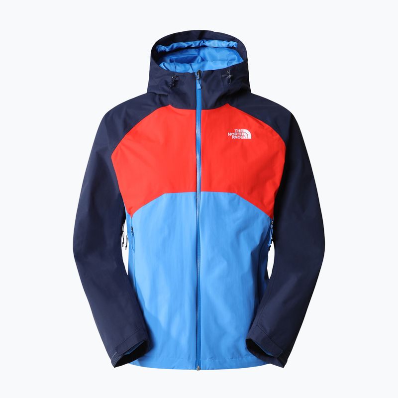 Kurtka przeciwdeszczowa męska The North Face Stratos super sonic blue/fiery red/summit navy 6