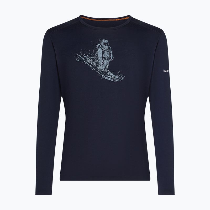 Longsleeve męski icebreaker Merino 200 Oasis Crewe SkiingYeti midnight navy 7