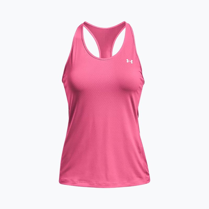 Koszulka treningowa damska Under Armour HeatGear Armour Racer pink punk/metallic silver 5