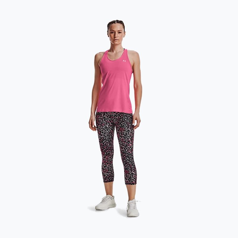 Koszulka treningowa damska Under Armour HeatGear Armour Racer pink punk/metallic silver 2