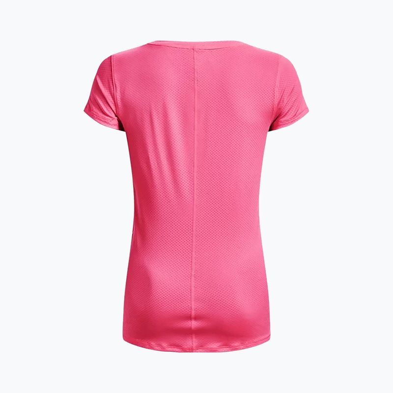 Koszulka treningowa damska Under Armour Heat Gear Armour pink punk/metallic silver 2
