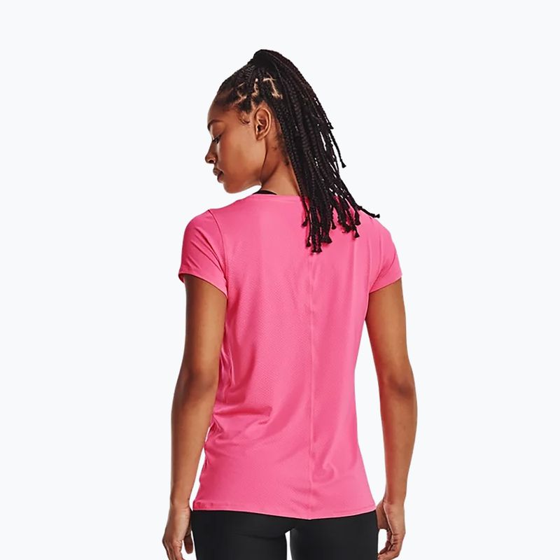 Koszulka treningowa damska Under Armour Heat Gear Armour pink punk/metallic silver 4