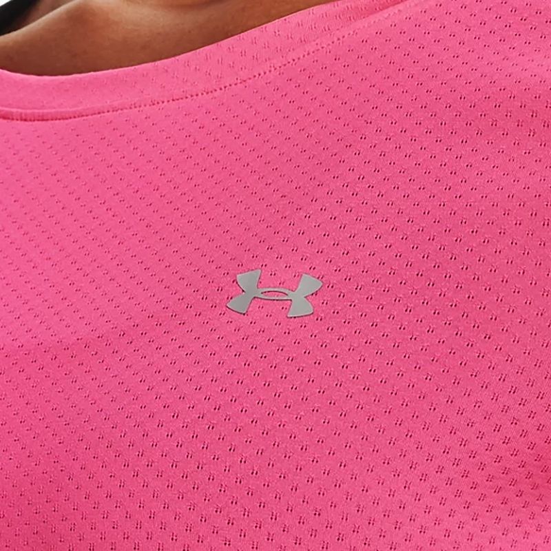 Koszulka treningowa damska Under Armour Heat Gear Armour pink punk/metallic silver 6